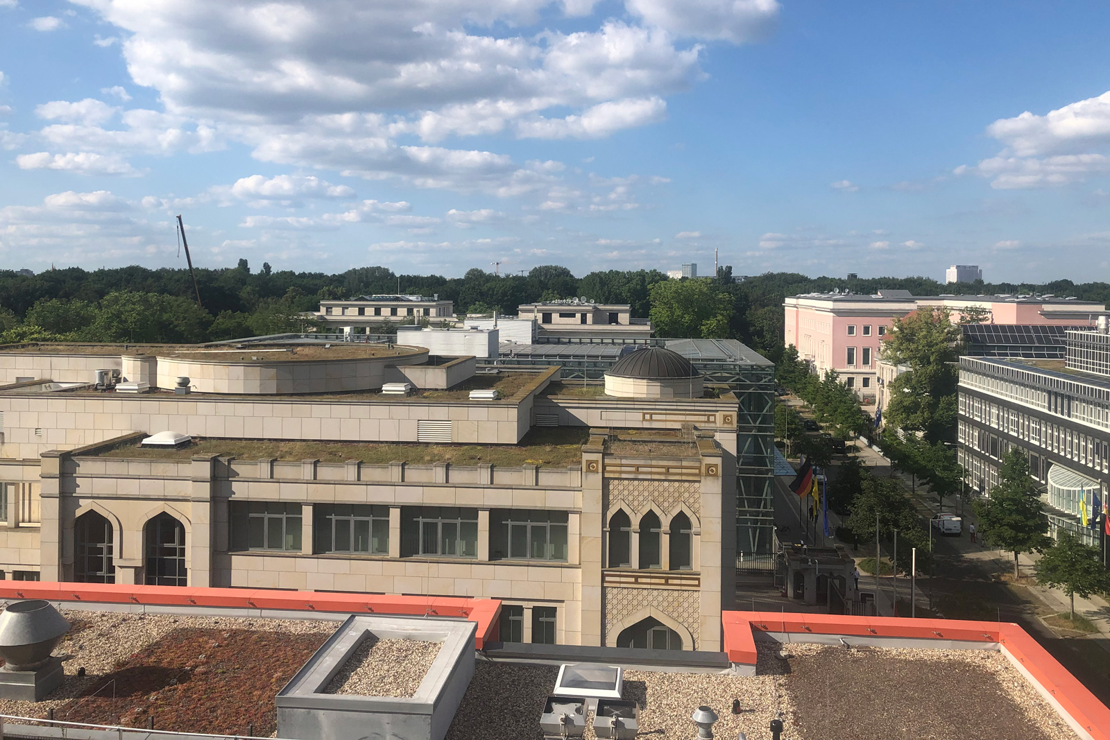 Blick vom Dach der Bremer Landesvertretung in Berlin