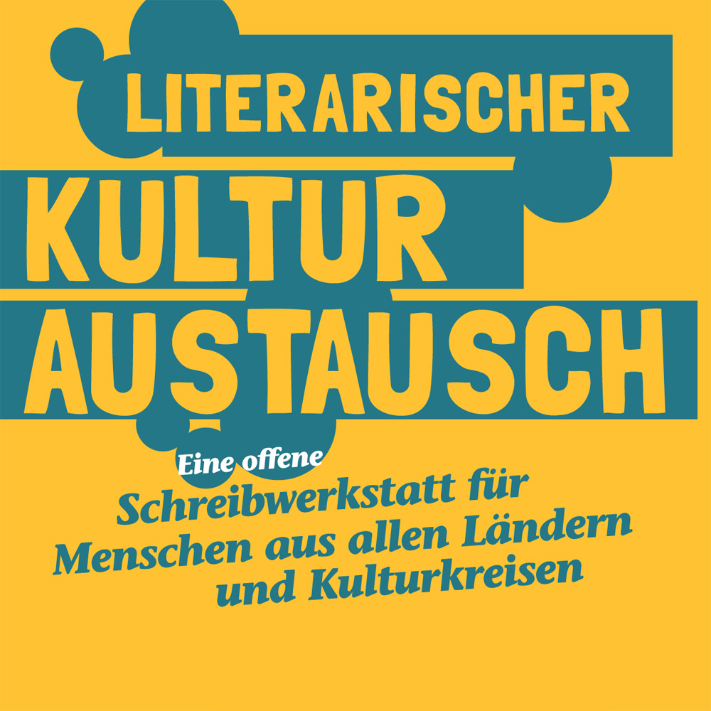 Logo und Flyer zum Literarischen Kulturaustausch